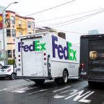 FedEx & UPS trucks